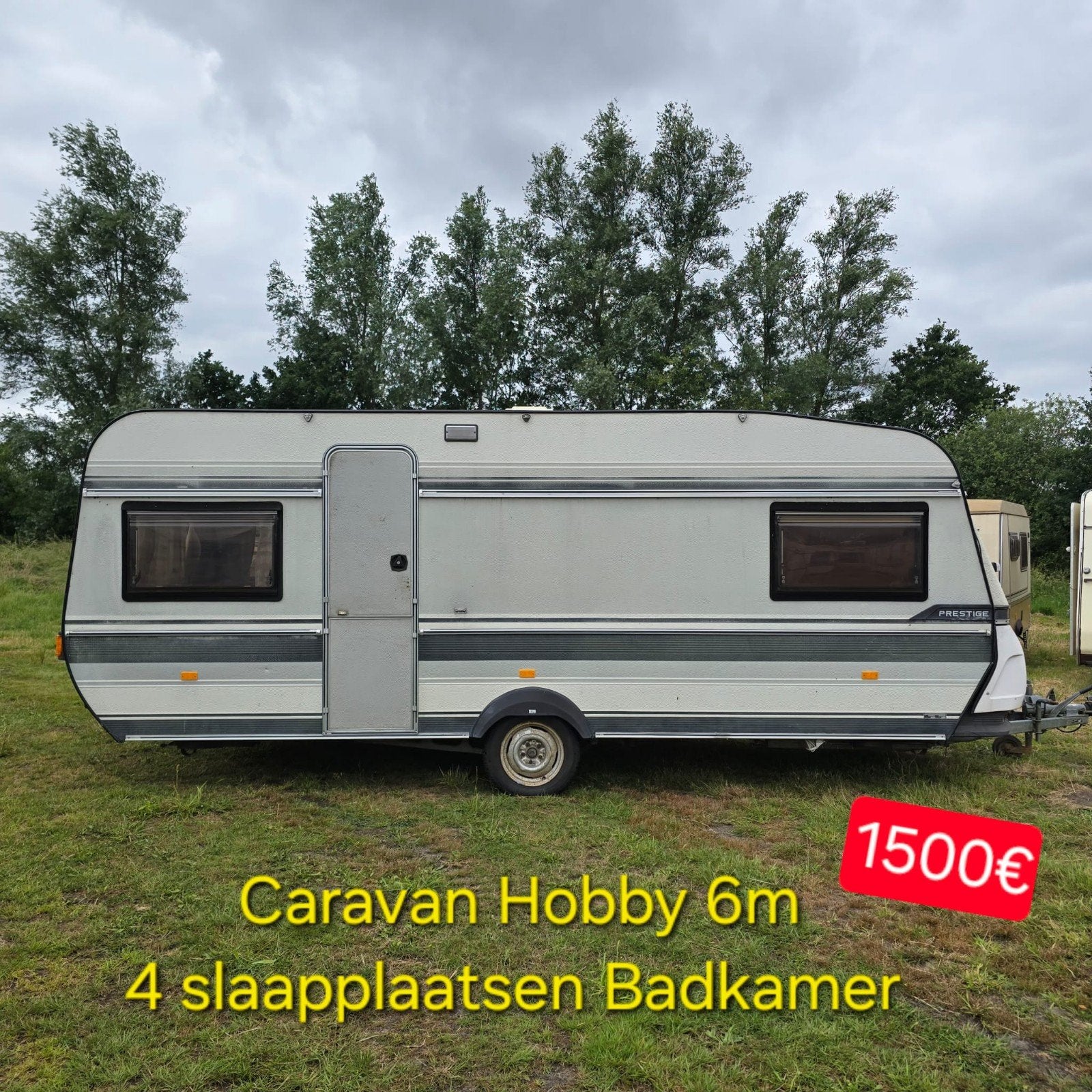 Caravane Hobby 6 m, chantier naval, camping, construction, j, Caravanes & Camping, Enlèvement