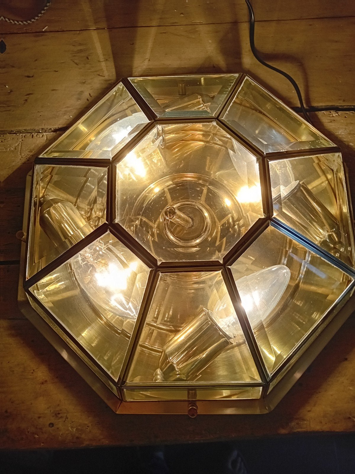 Deknudt Vintage plafond-/wandlamp — Hollywood Regency, Antiek en Kunst, Ophalen of Verzenden