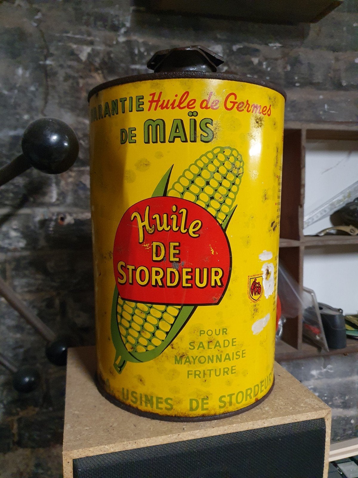 Ancien bidon d'huile de germes de maïs (Stordeur), Collections, Enlèvement