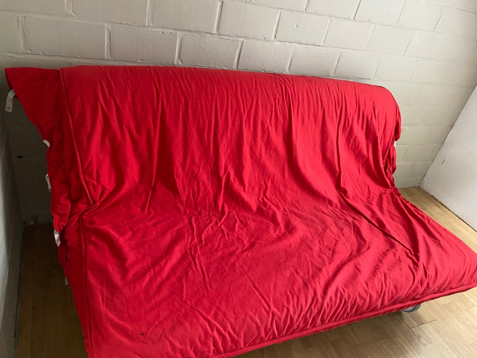 Zetelbed 160 cm, Ophalen, Gebruikt, Rood, 160 cm