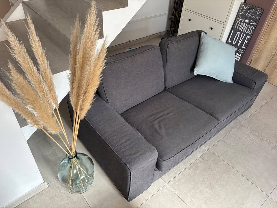 Canapé 2 places Ikea KIVIK gris moyen, Maison & Meubles, 75 à 100 cm, Enlèvement, Utilisé, Deux personnes