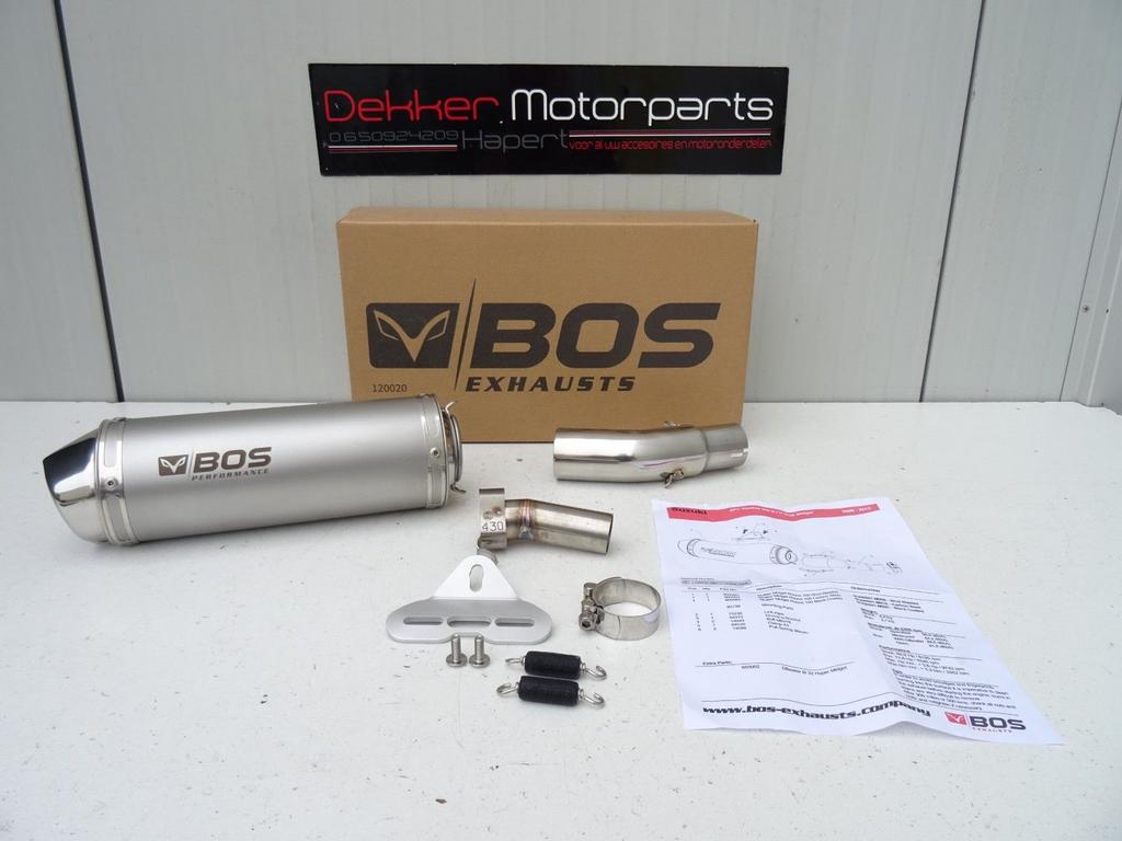 Bos Exhausts Sport Uitlaat Demper Suzuki Gladius 650 2009 >, Motos, Neuf, -, -, -