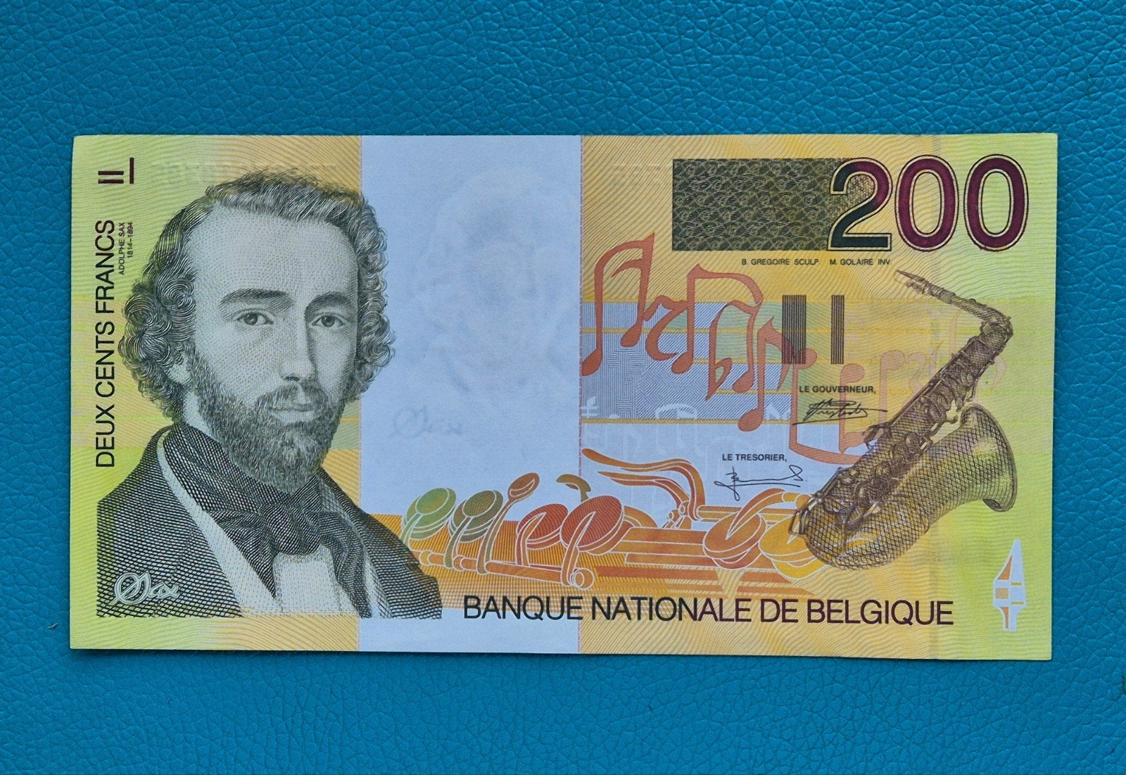 Belgium  200 Francs  1996-1999 Sax   FDC !!!, Postzegels en Munten, Ophalen of Verzenden, Los biljet