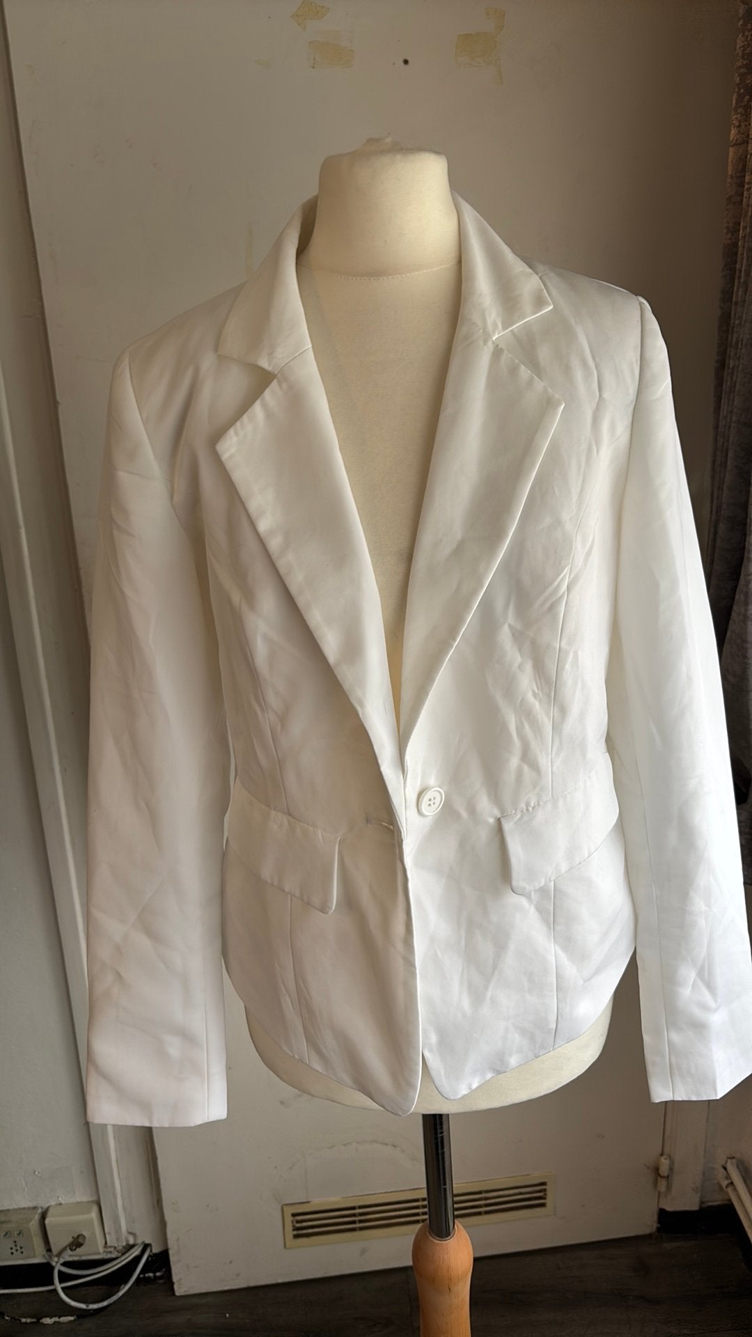 Blazer femme, Taille 36 (S), Comme neuf, Blanc, Costume ou Complet