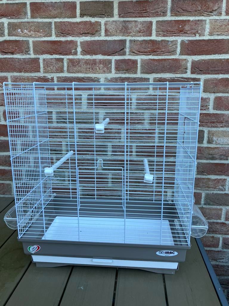 WITTE VOGELKOOI IMAC VOOR KANARIE -PARKIET- ZEBRA NU 48 EURO, Animaux & Accessoires, Oiseaux | Cages & Volières, Comme neuf, Cage à oiseaux