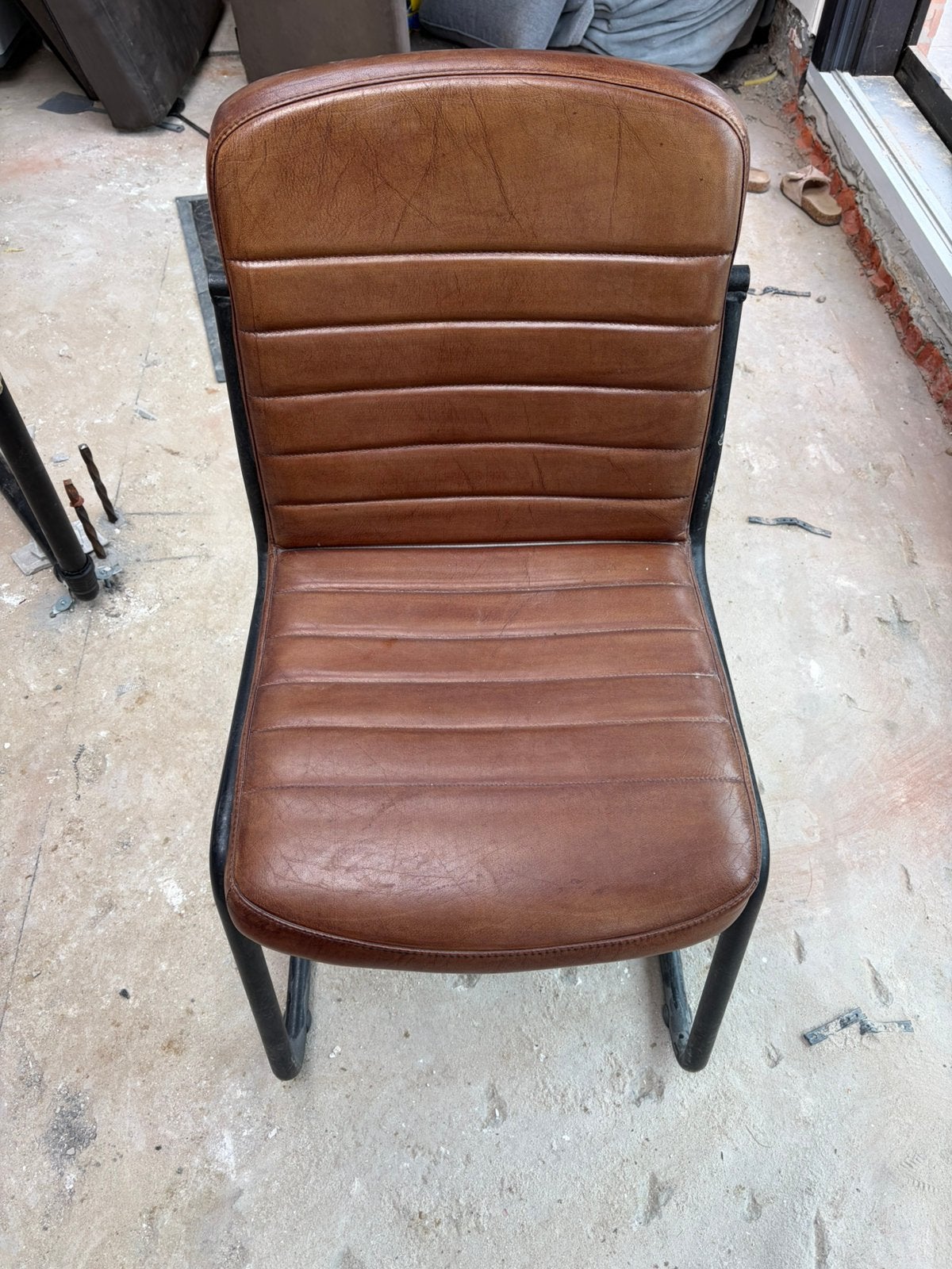 Lederen stoelen, Ophalen, Zo goed als nieuw
