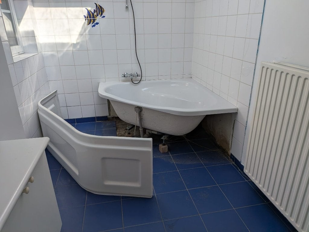 Compleet hoekbad, zelf uit te breken, Bricolage & Construction, Enlèvement, Utilisé, Baignoire