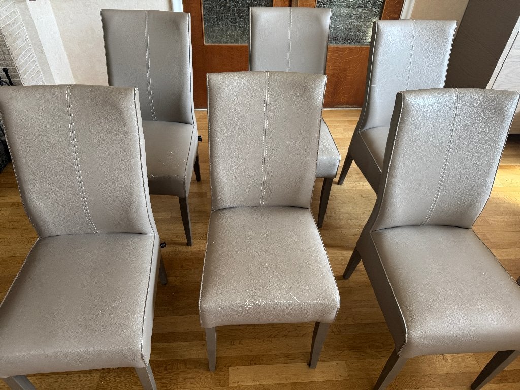 Chaises (lot de 6 chaises H&H ou à l'unité), Bois, Gris, Enlèvement, Cinq, Six Chaises ou plus