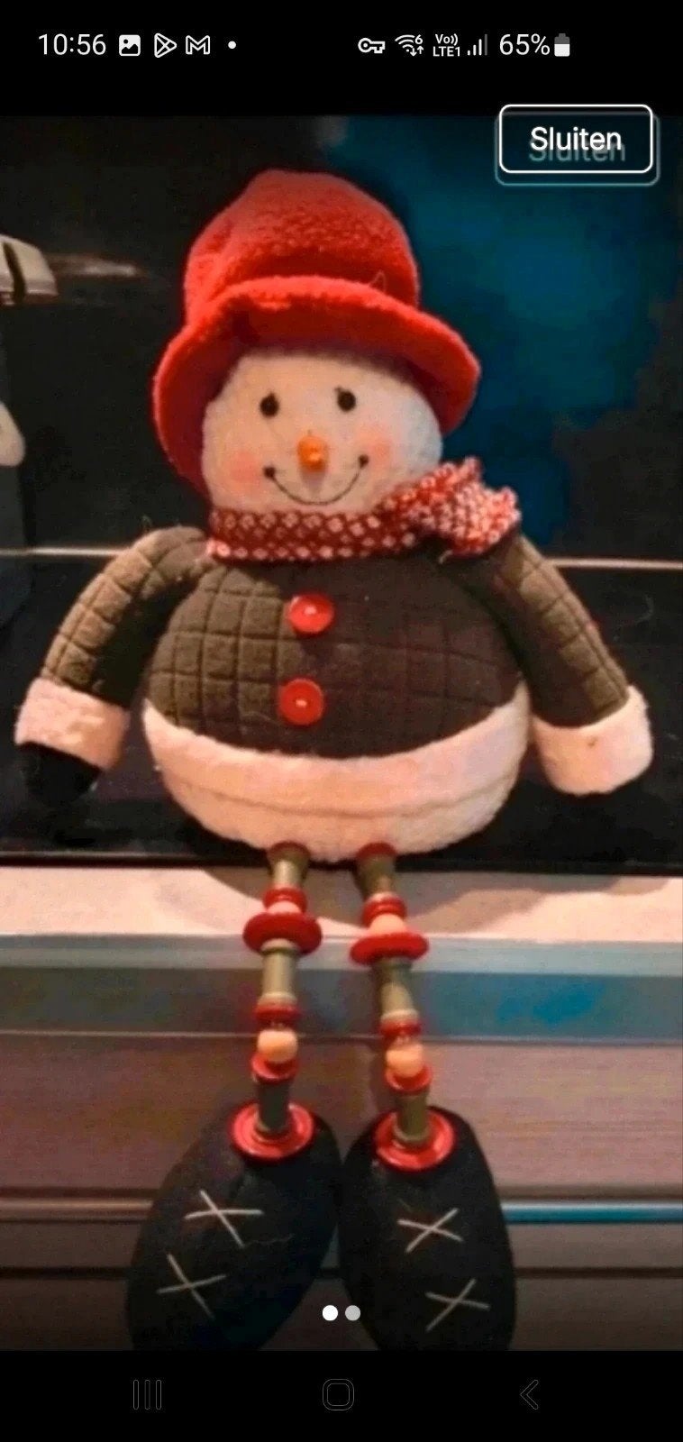 mooi zittende sneeuwman, Ophalen of Verzenden, Zo goed als nieuw