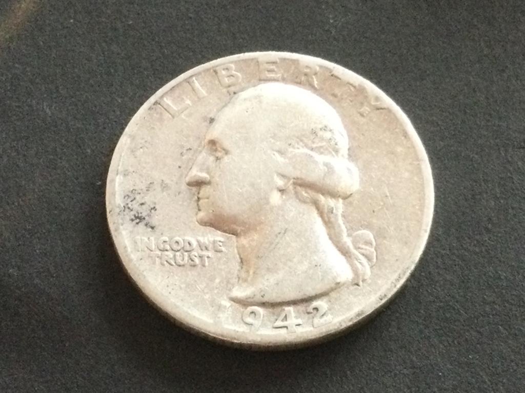 Quart de dollar américain 1942 en argent, Enlèvement ou Envoi, Argent