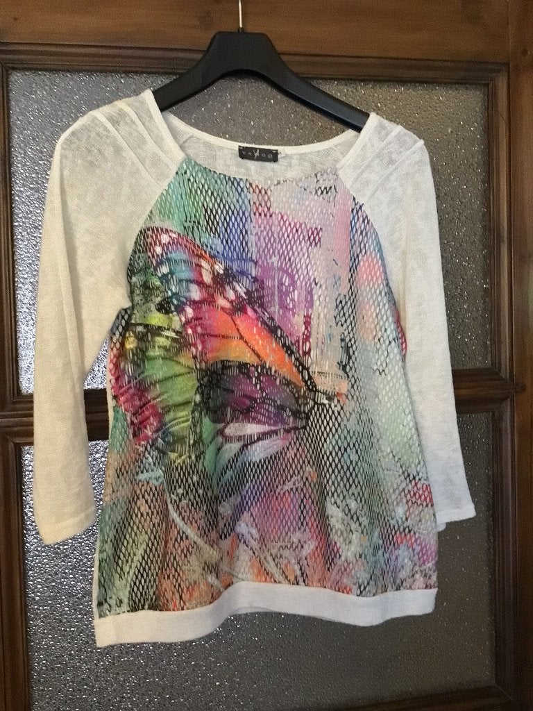 Gay pride trui mt 3 Vango Paris blouse Vrije vlinder, Kleding | Dames, Ophalen of Verzenden, Zo goed als nieuw