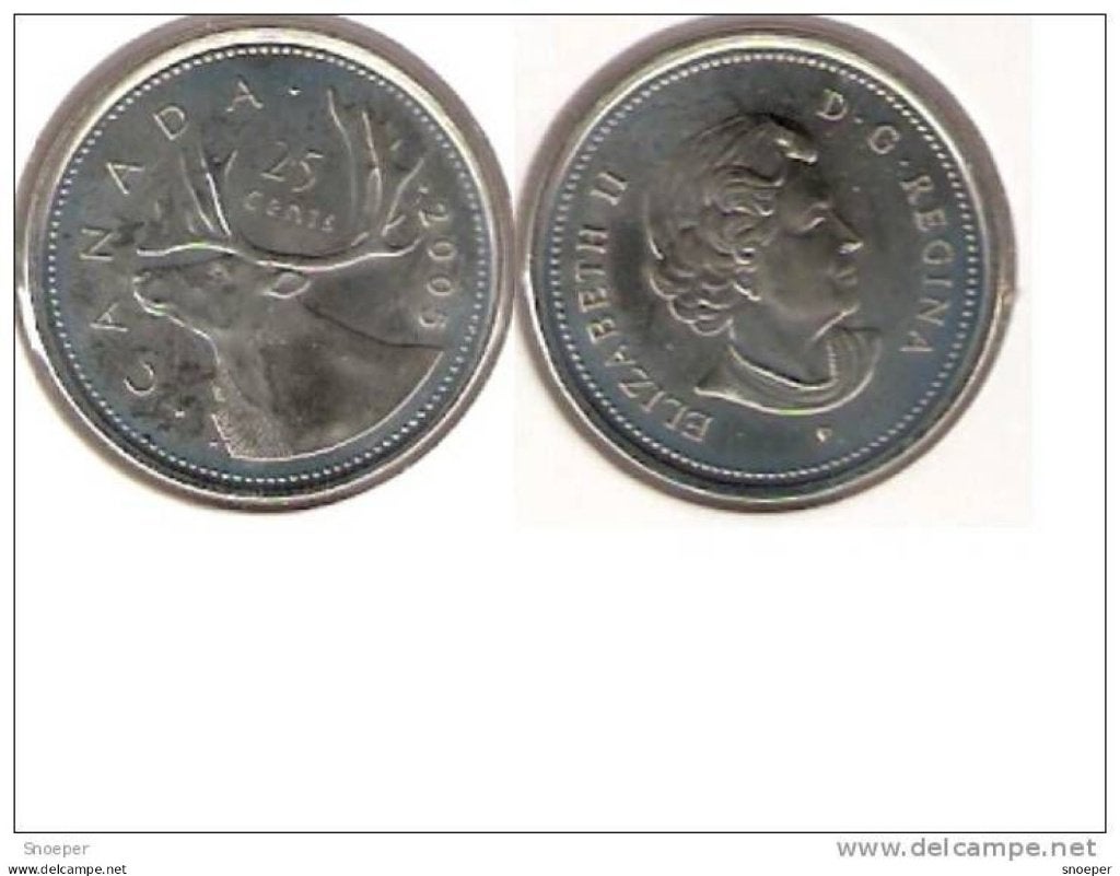 canada 25 cents 2005p km 493 unc, Timbres & Monnaies, Monnaies | Amérique, Envoi, Amérique du Nord, Monnaie en vrac