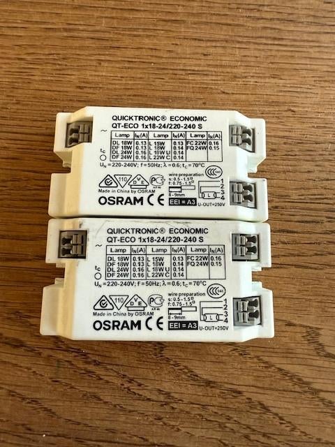 Osram Quicktronic Economic type QT-ECO 1x18-24/220-240S, Huis en Inrichting, Lampen | Overige, Gebruikt, Ophalen
