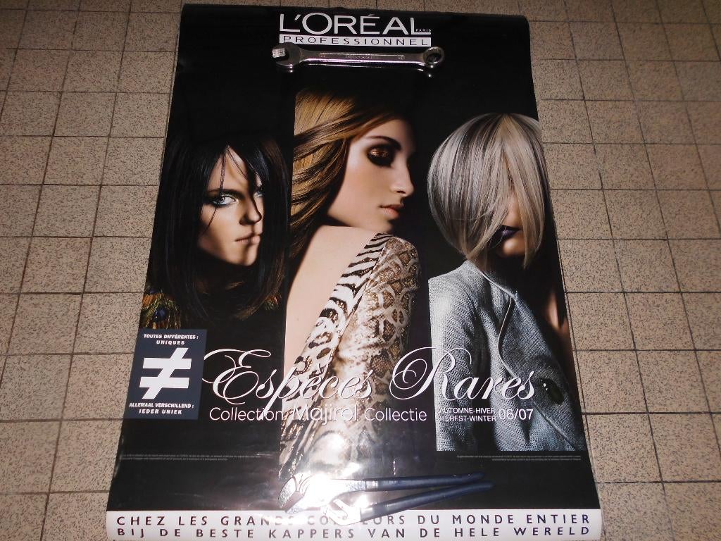 lot de 3 grandes affiches publicitaires plastifiees L OREAL, Enlèvement ou Envoi