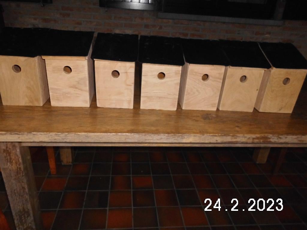 Nestkastjes in eik of padouck, Tuin en Terras, Ophalen, Nieuw