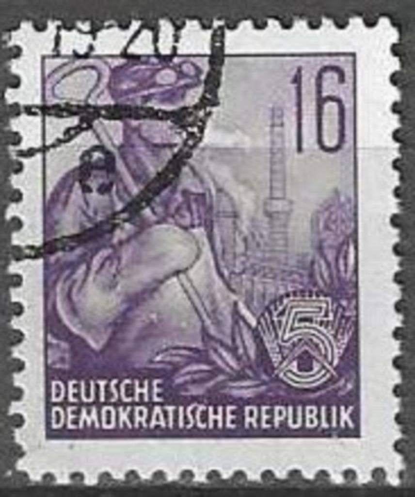 Allemagne DDR 1954 - Yvert 154 - Plan quinquennal (ST), Envoi, RDA, Affranchi