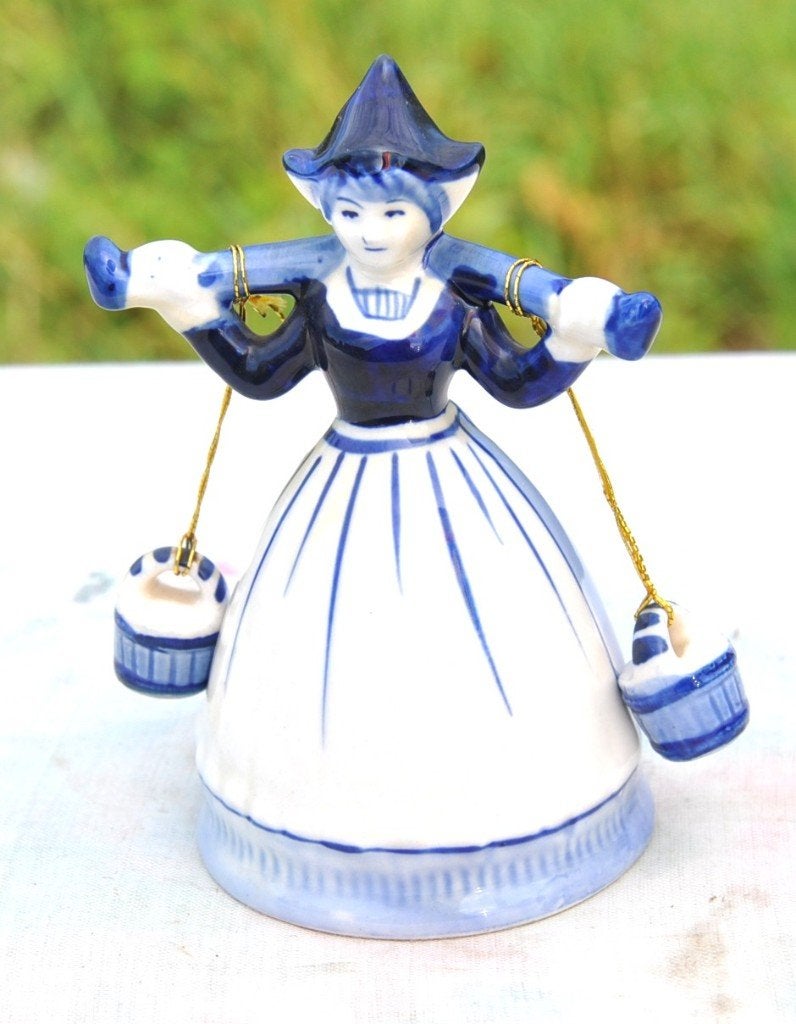 clochette hollandaise en delft, Antiquités & Art, Enlèvement ou Envoi