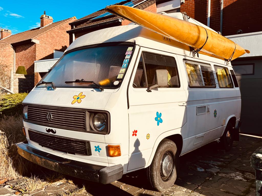 Volkswagen California T3 Camper Van Westfalia Kampeerbus 6pp, Caravans en Kamperen, Mobilhomes, Chemisch toilet, Roue de secours