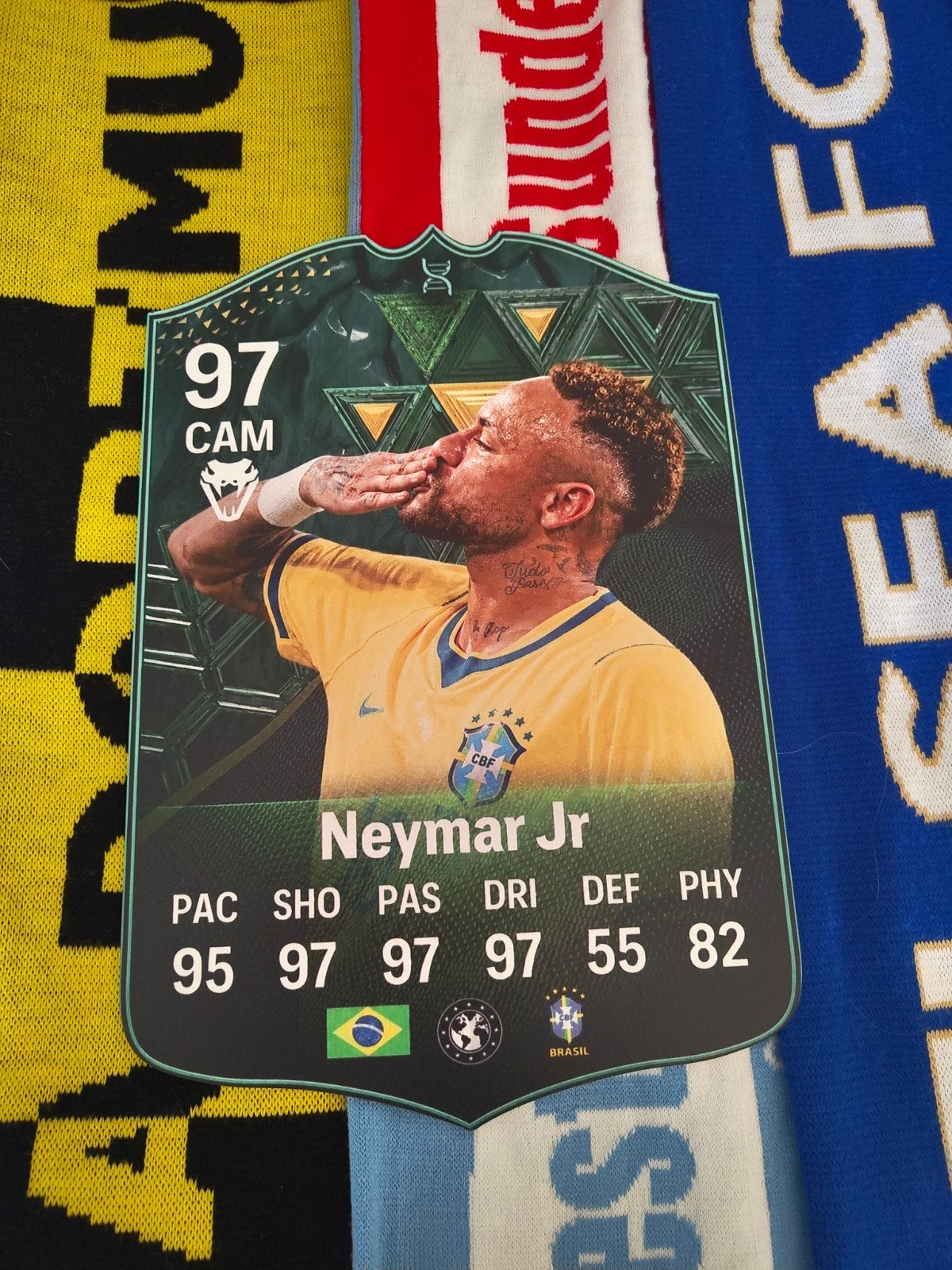 Voetbalkaartje (37cmx25cm) - Neymar, Ophalen of Verzenden, Zo goed als nieuw, Plaatje