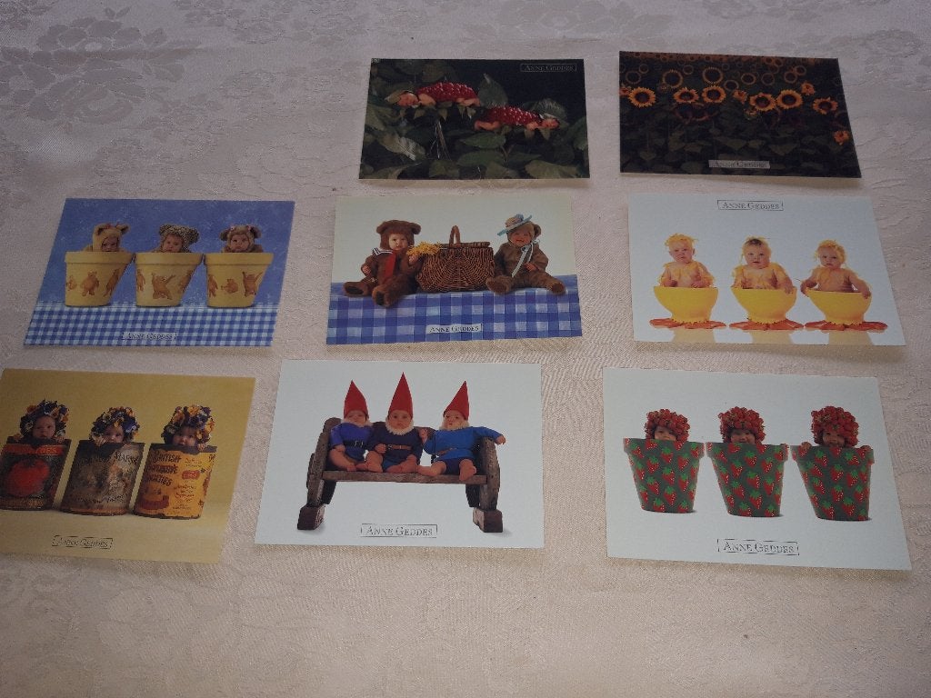 Wenskaarten ansichtkaarten van Anne Geddes, Verzamelen, Ophalen of Verzenden, 2000 tot heden, Geboortekaartje