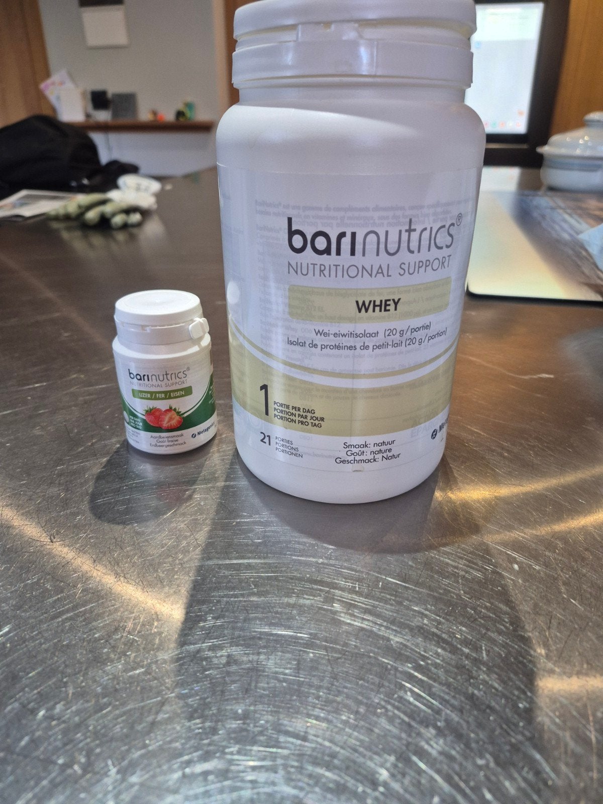 Poudre proteine barinutrics et gélules fer., Enlèvement