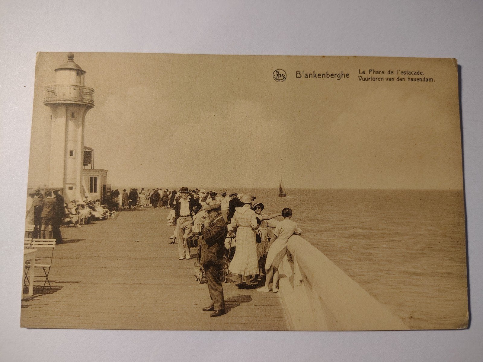 Blankenberge Vuurtoren van den Havendam., Verzamelen, Postkaarten | België, Ophalen of Verzenden