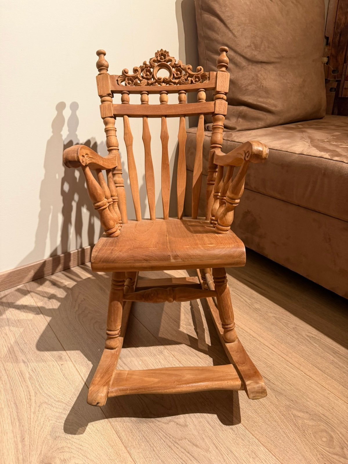Schommelstoel teak kind, Antiek en Kunst, Ophalen