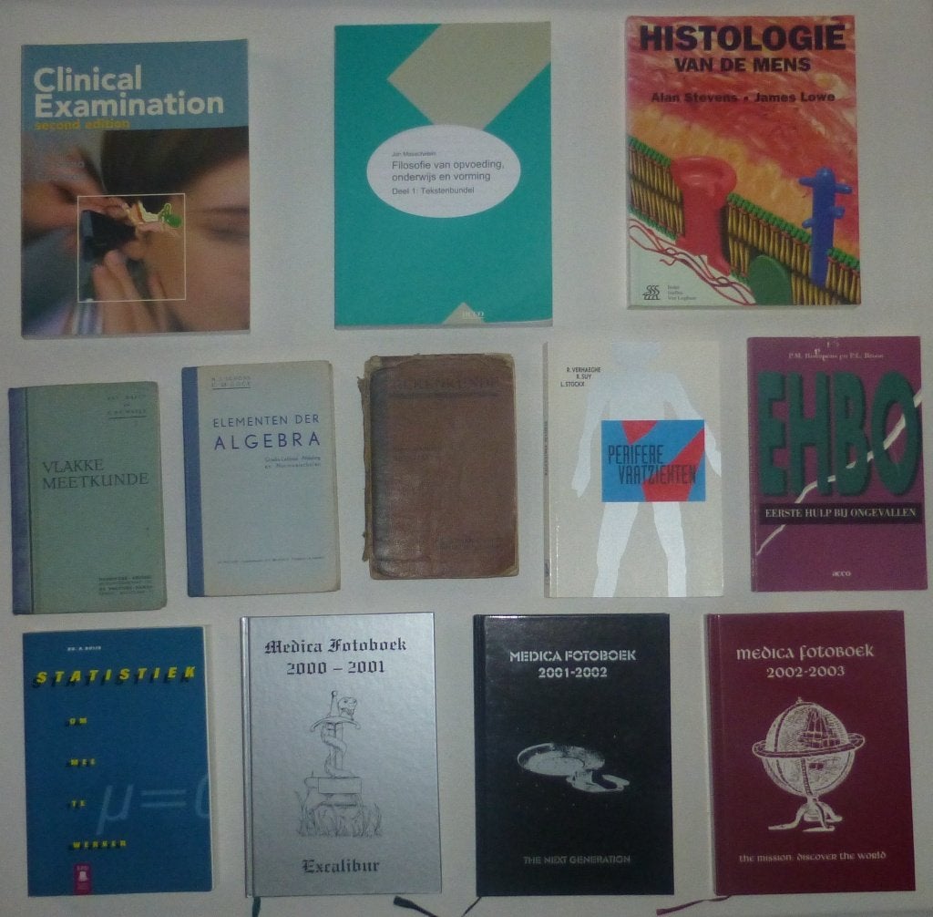 Lot oudere studieboeken geneeskunde/ fotoboeken Medica, Ophalen, Gelezen, Hoger Onderwijs, Acco