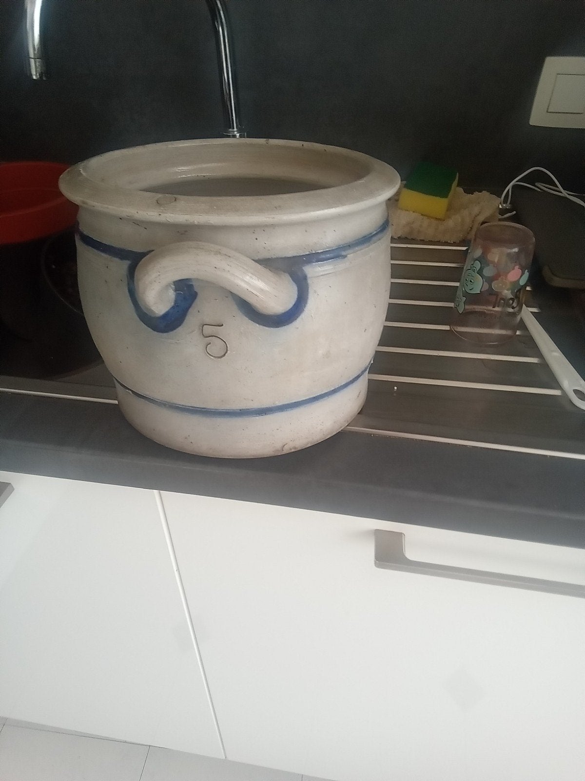 pot en gres, Enlèvement, Utilisé, Poterie, Moins de 40 cm
