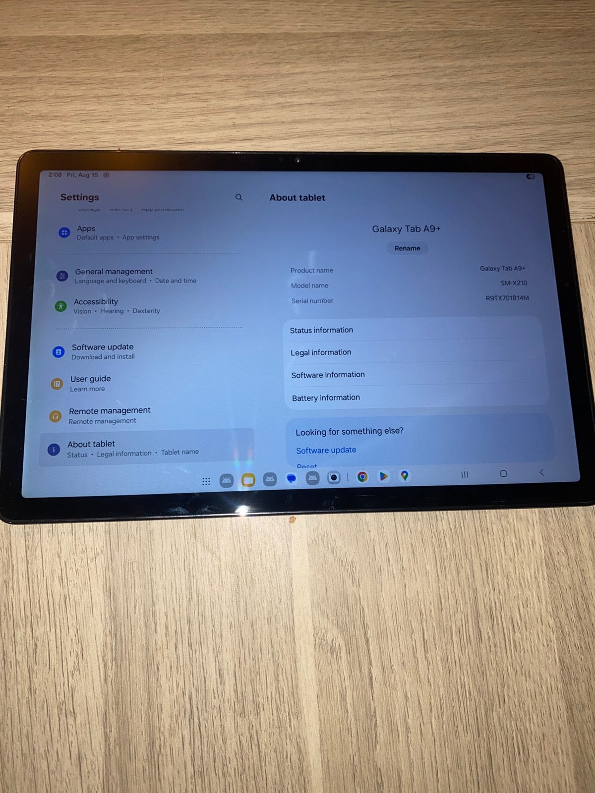 Samsung Tab A9 plus, Enlèvement, Comme neuf
