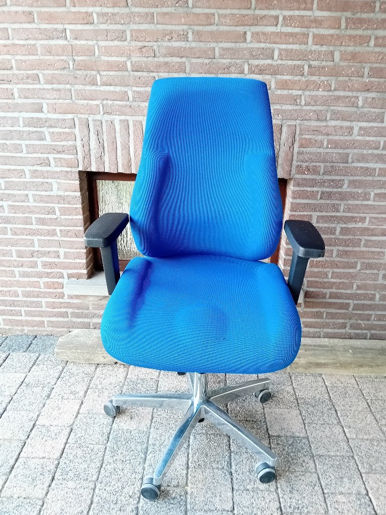 Ergonomische bureaustoel met lichte beschadiging, Ophalen, Gebruikt, Blauw, Bureaustoel