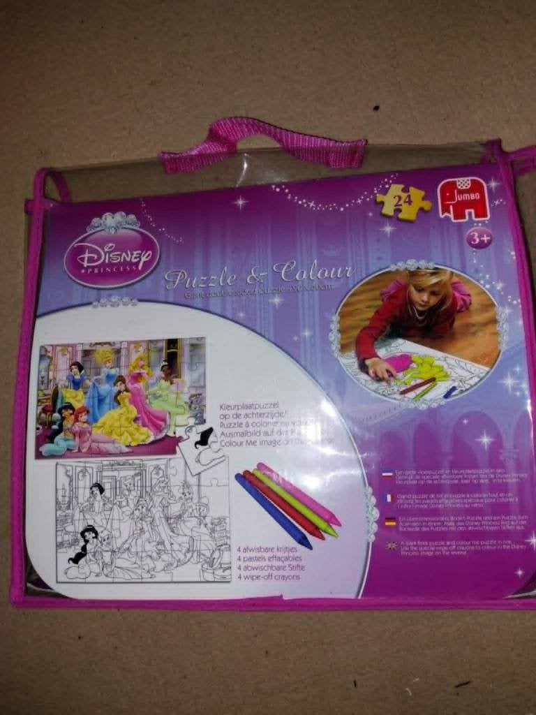 Kleurplaat puzzel Prinses 90x60, Kinderen en Baby's, Speelgoed | Kinderpuzzels, Ophalen, Zo goed als nieuw