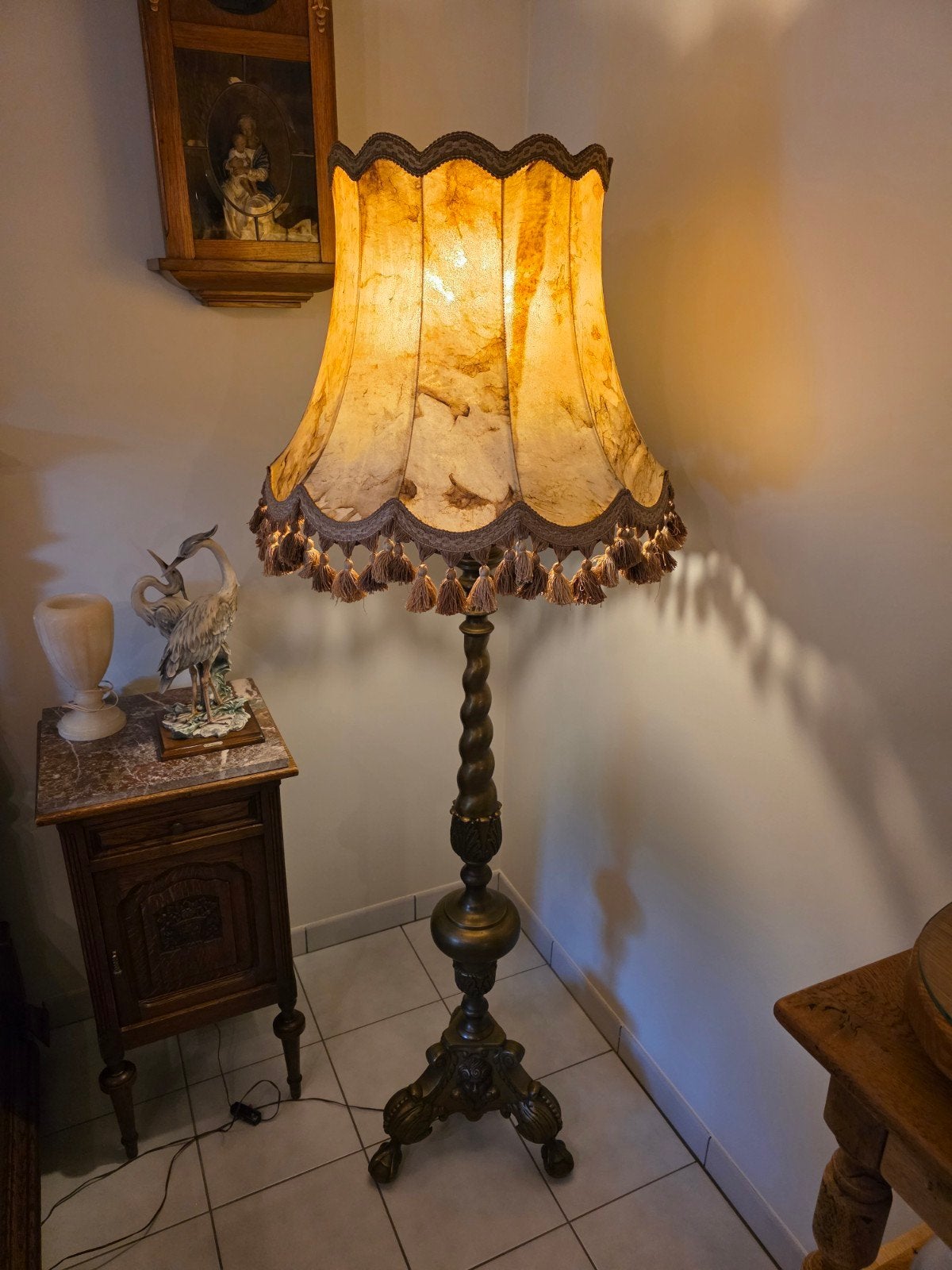 Staande lamp, Ophalen
