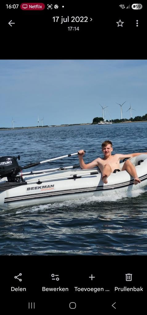 rubberboot met suzuki 6 pk 4jaar oud beiden, Watersport en Boten, Ophalen