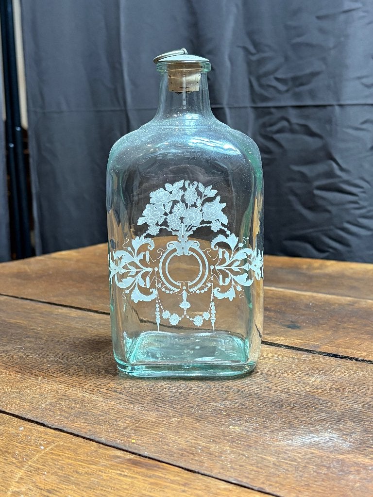 Vintage Portugese Apothekersfles, Gebruikt, Overige kleuren, Ophalen of Verzenden, Glas