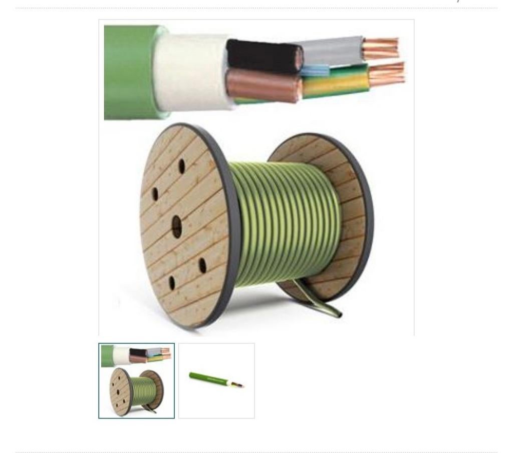 Type : câble électrique 3G2.5
 500 mètres
0466302785, Enlèvement ou Envoi