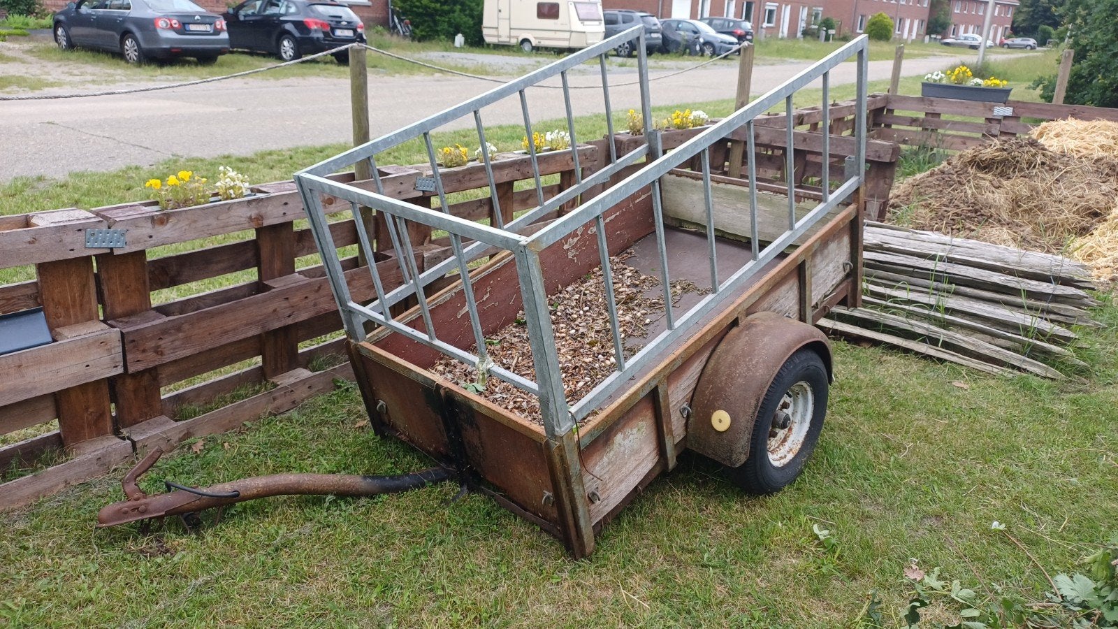 Aanhangwagen voor klusser/oud ijzer, Enlèvement