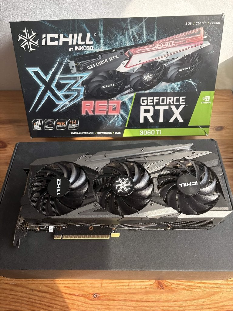 Inno3D GeForce RTX 3060 Ti iChill X3 - 8GB, Computers en Software, Videokaarten, Gebruikt, Nvidia, PCI-Express 4.0, GDDR6, HDMI