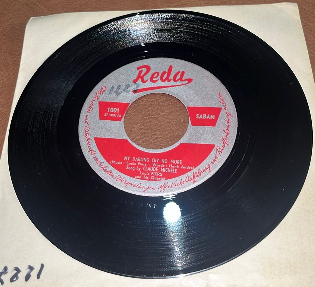 Claude Michele / Johnny Carton ‎– My Darling Cry No More, Ophalen of Verzenden, Gebruikt, Single