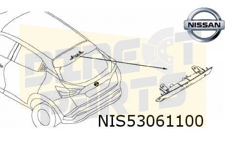 Nissan Juke (10/19-) derde remlicht Origineel! 2659000Q0G, -, Verzenden, -, Nieuw