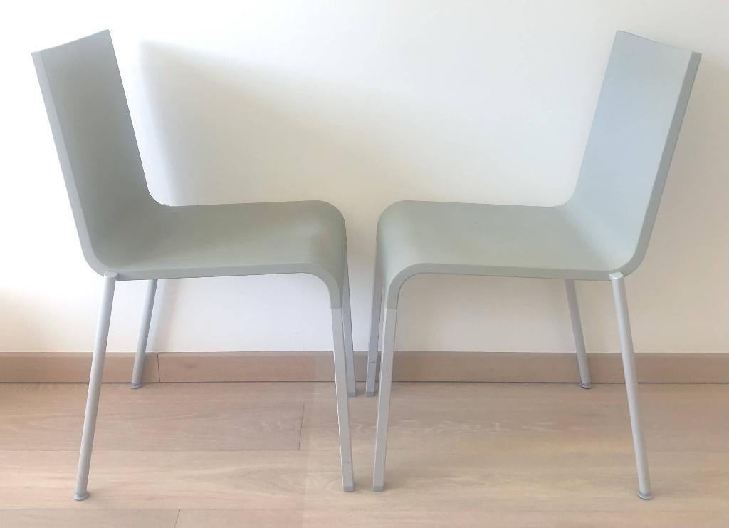 2 grijze stoelen vitra. - ontwerp Maarten Van Severen, Ophalen, Gebruikt, Twee, Modern minimalistisch design