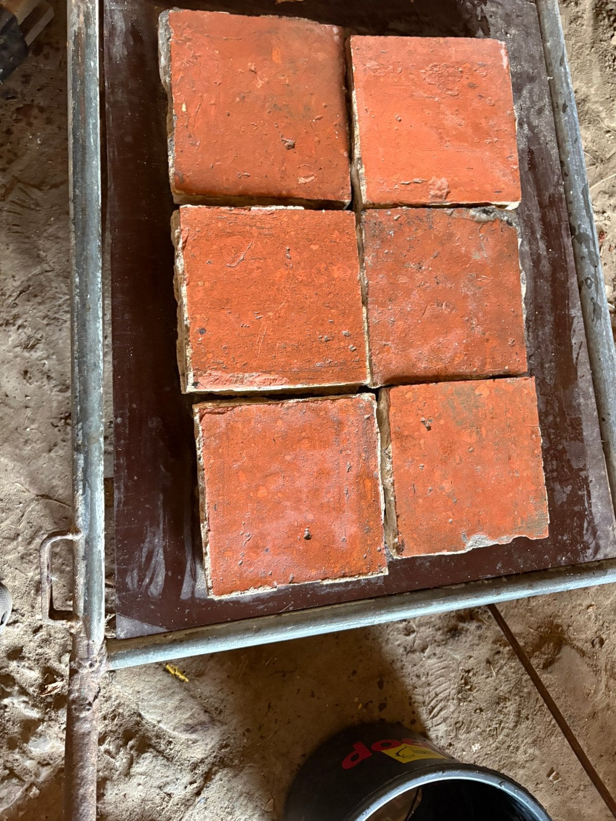Terracotta vloertegels, Doe-het-zelf en Bouw, Tegels, Ophalen, Gebruikt, Vloertegels