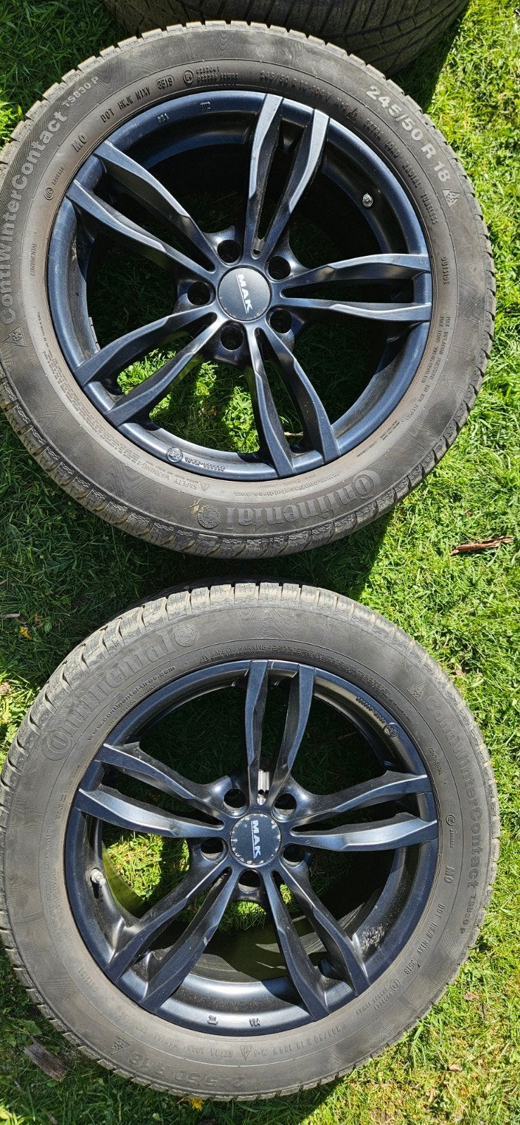 4 Jantes MAK 18" + Pneus Continental Winter + TPMS (BMW X4), Ophalen, 18 inch, Banden en Velgen, Winterbanden