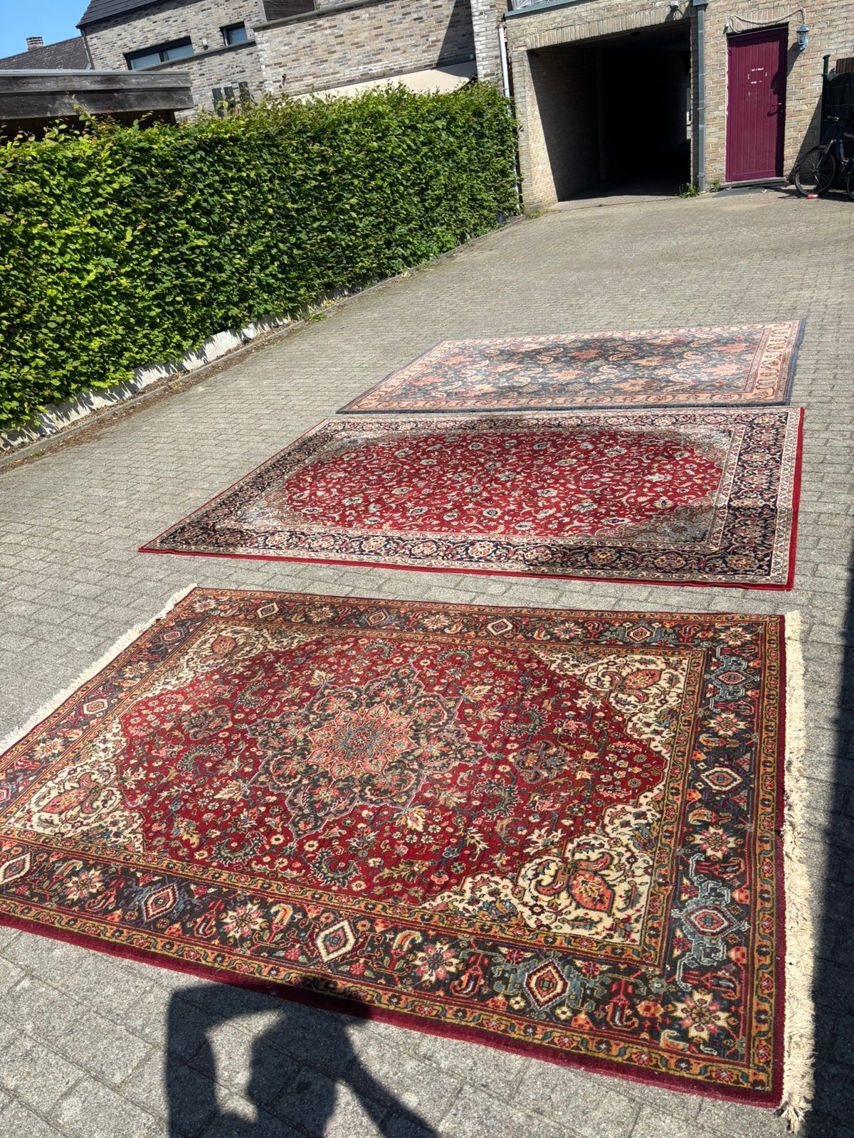 3 oosterse tapijten Kadjar Mansour en van caster, Ophalen, Zo goed als nieuw