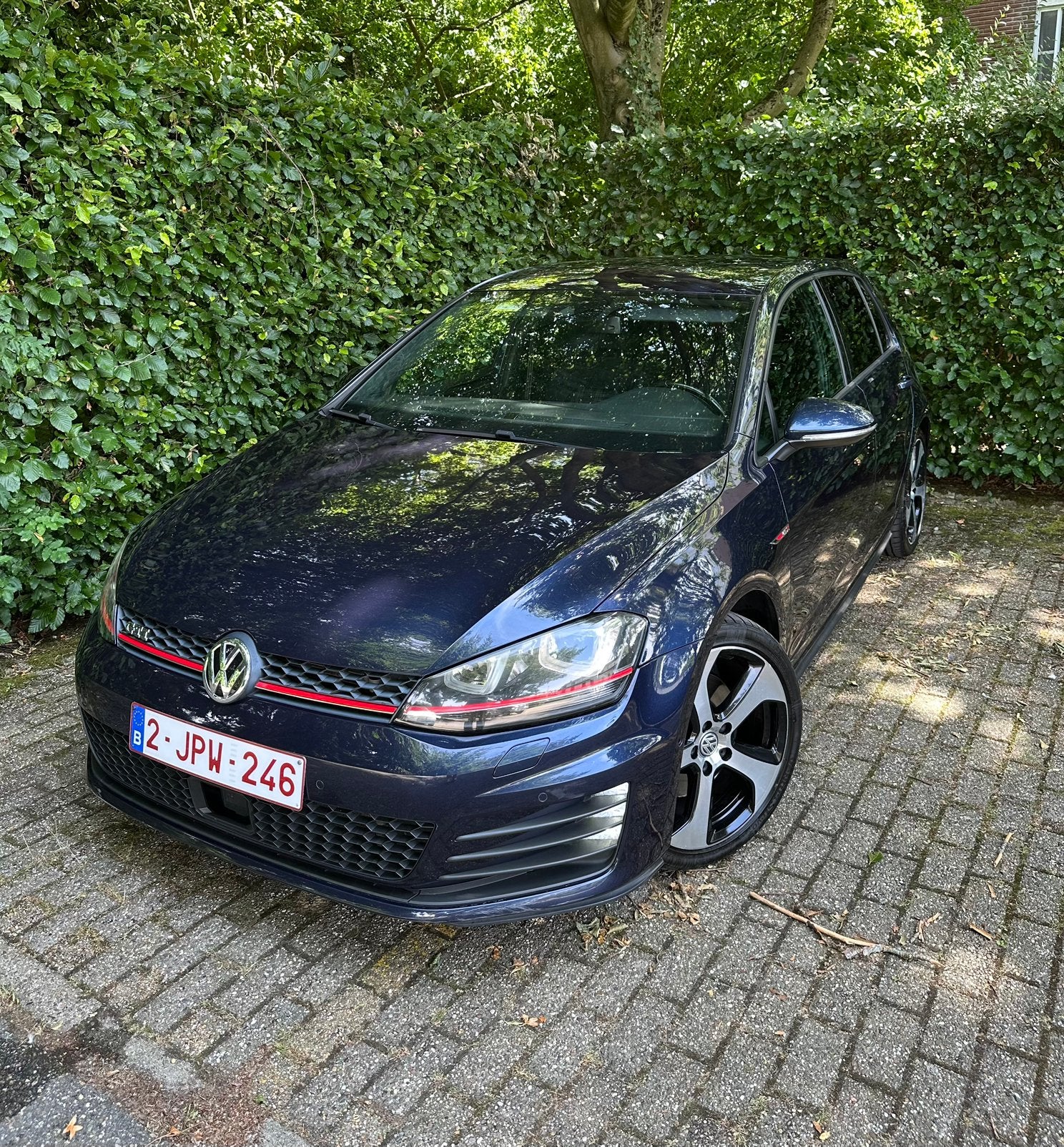 Golf 7 GTI DC ACC Carplay., 161 kW, 4 cilinders, Blauw, Alcantara