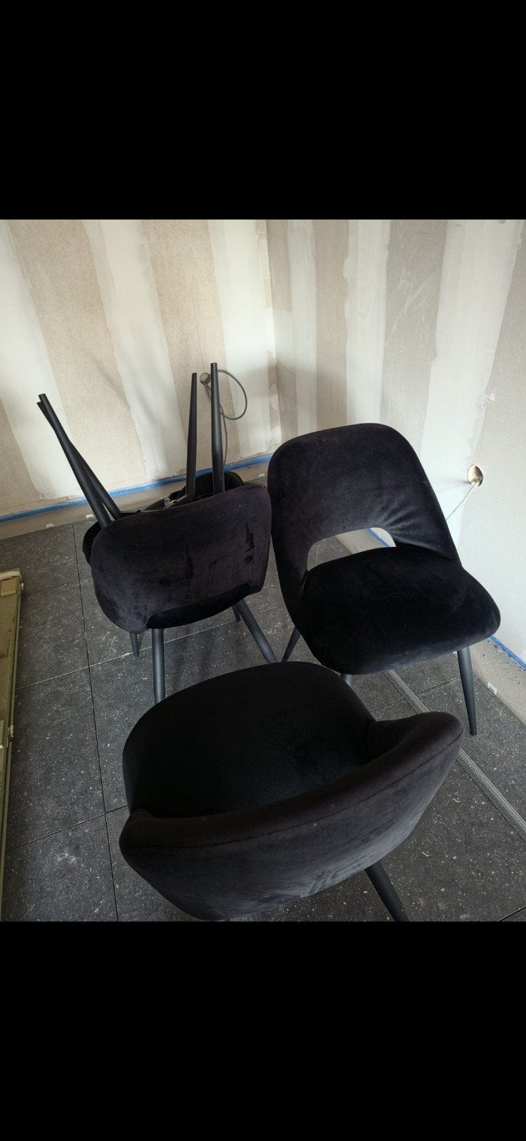 stoelen, Enlèvement, Comme neuf, Noir, Quatre