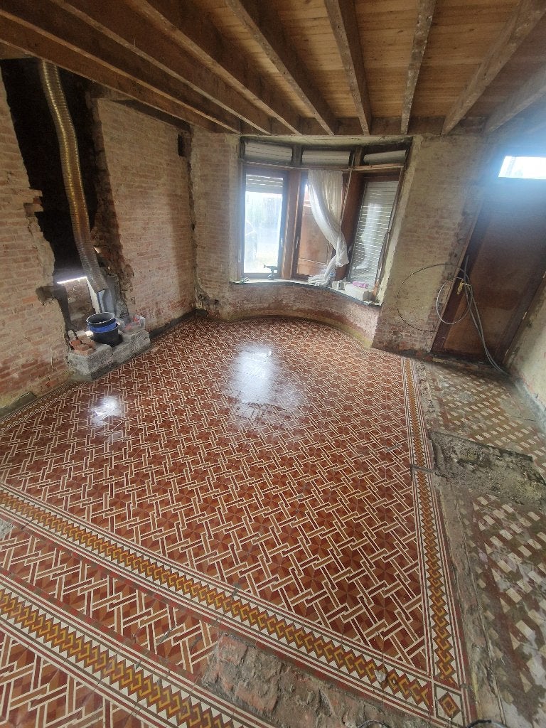 Originele antieke cementtegels (encaustic) - complete vloer, Ophalen