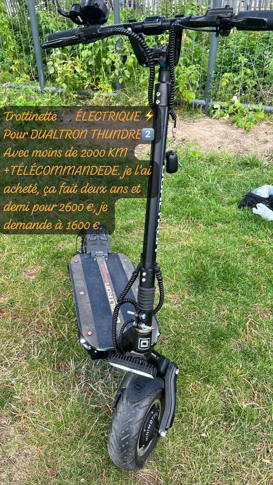 TROTTINETTE  ÉLECTRIQUE DUALTRON THUNDER 2, Vélos & Vélomoteurs, Trottinettes, Enlèvement, Utilisé