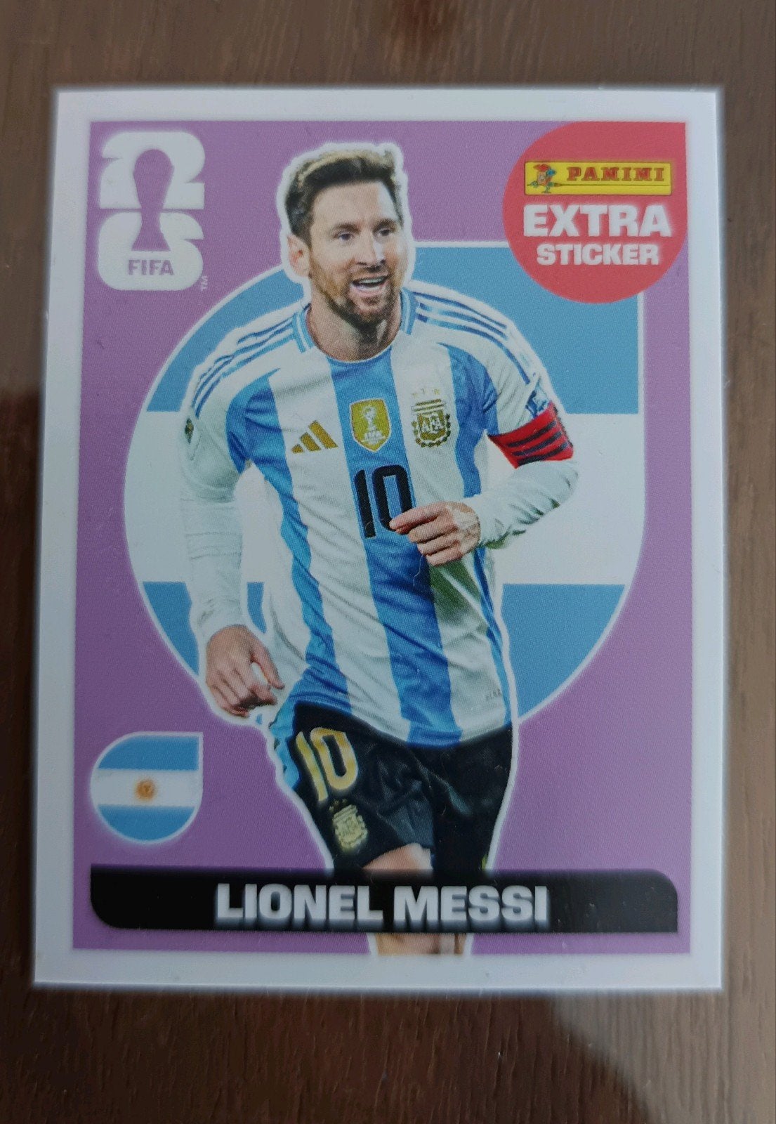 Panini WK 2026 Paarse Extra sticker Lionel Messi, Enlèvement