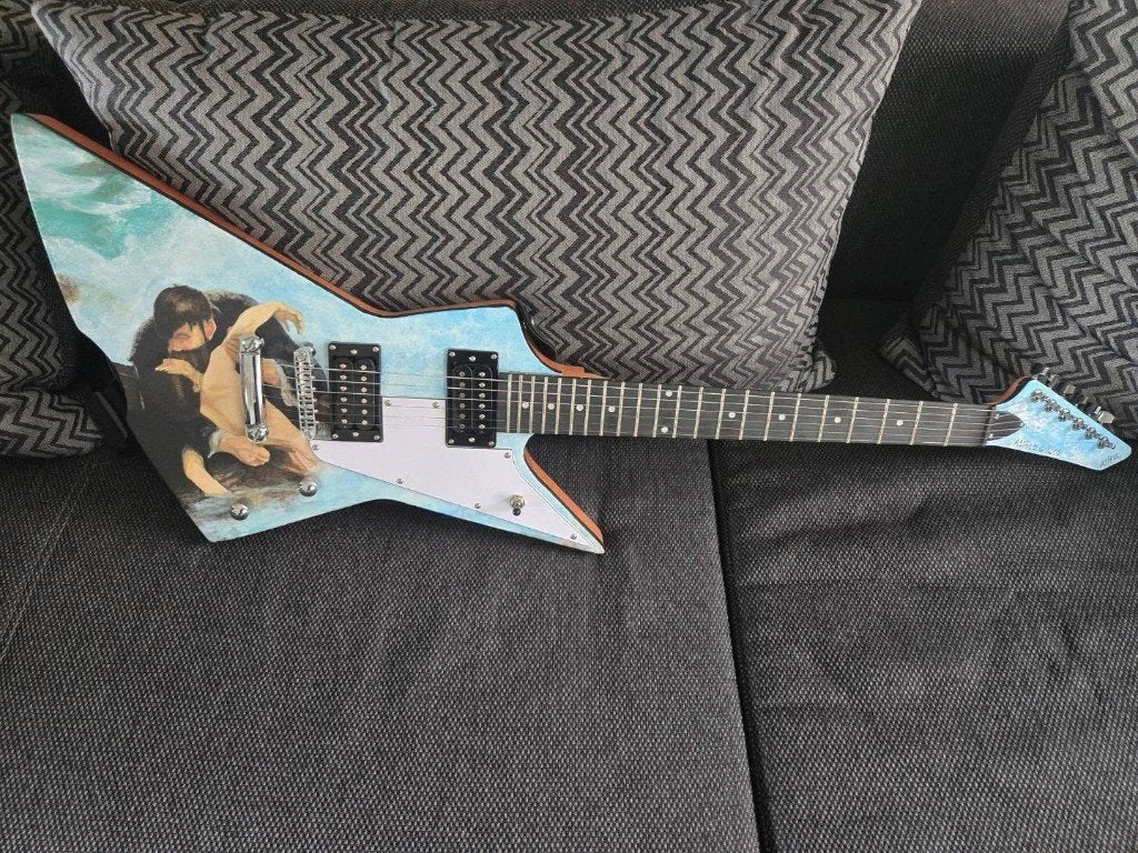 Harley Benton Extreme-76 - Handgeschilderd, Enlèvement, Comme neuf, Solid body, Autres marques